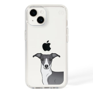 Blue And White Italian Greyhound Dog Head Speck iPhone 14 Case