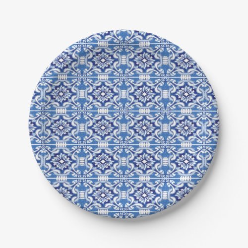 Blue and White Italian tile Plate