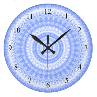 Blue and White Kitchen Wall Clock