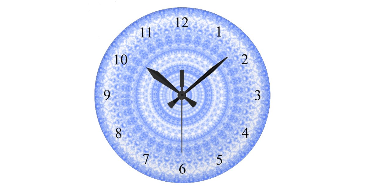 Blue and White Kitchen Wall Clock | Zazzle.com