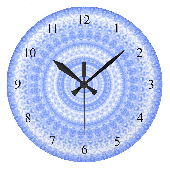 Blue and White Kitchen Wall Clock | Zazzle.com