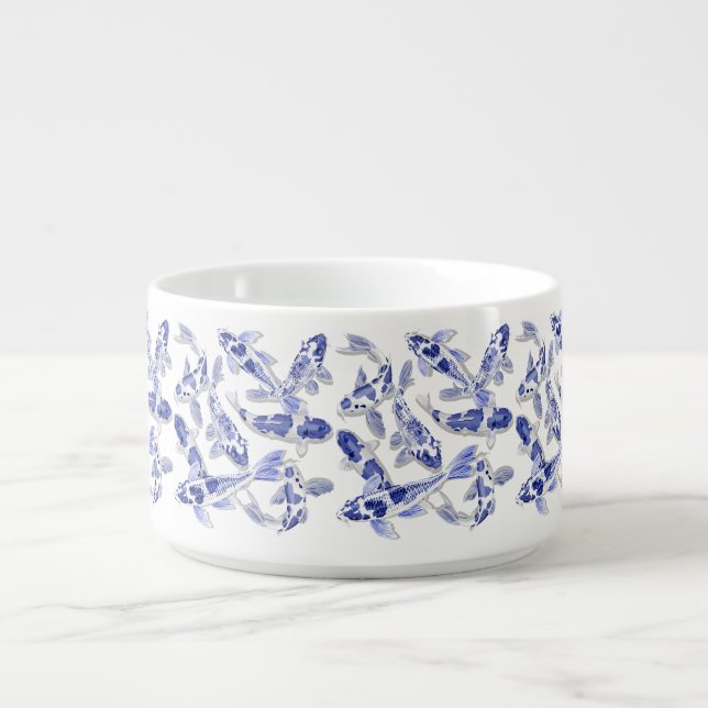 Blue and white Koi Bowl (Center)