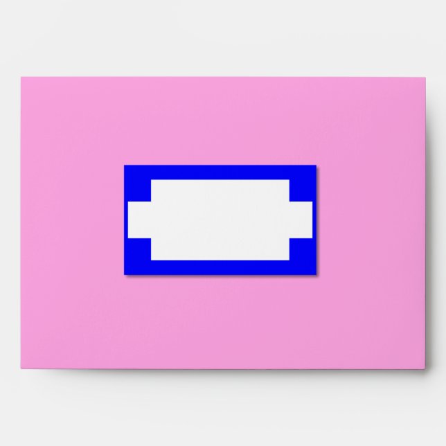 Blue and White Label Effect Envelope (Front)