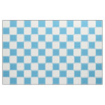 Blue And White Large Checkered Fabric