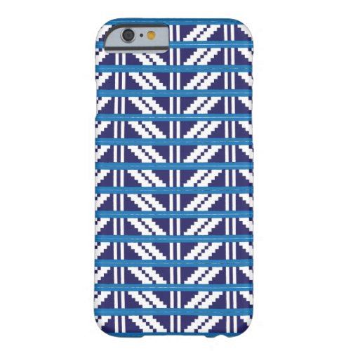 Blue and white Latvian Latgale Ethnic Folk art Barely There iPhone 6 Case