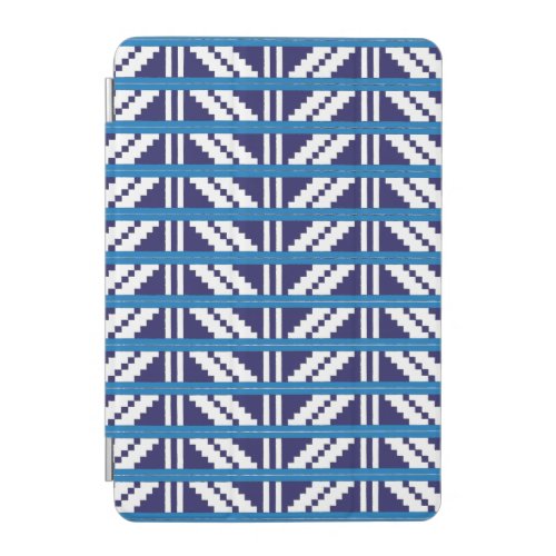 Blue and white Latvian Latgale Ethnic Folk art iPad Mini Cover