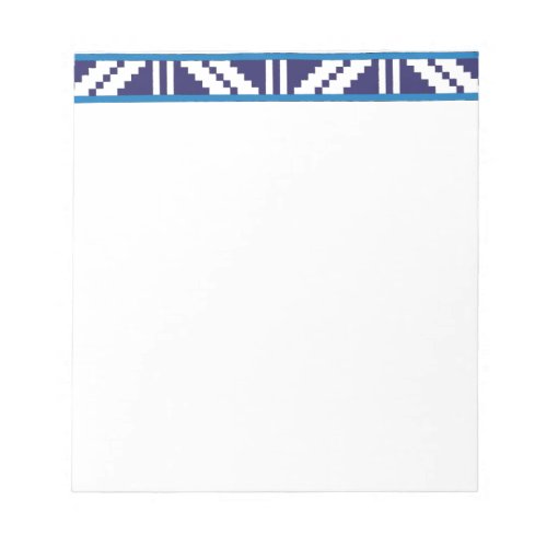 Blue and white Latvian Latgale Ethnic Folk art Notepad