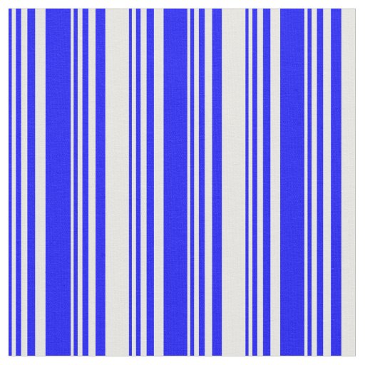 Blue and White Lines Fabric