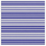 [ Thumbnail: Blue and White Lines Pattern Fabric ]