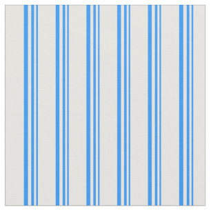 Blue and White Lines Pattern Fabric