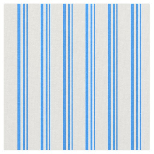 Blue and White Lines Pattern Fabric