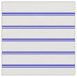 [ Thumbnail: Blue and White Lines/Stripes Pattern Fabric ]