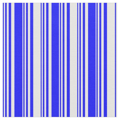 Blue and White Lines/Stripes Pattern Fabric