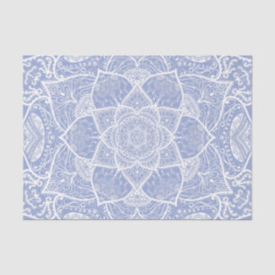 Blue and White Mandala - Loergann in Blueberry Tissue Paper