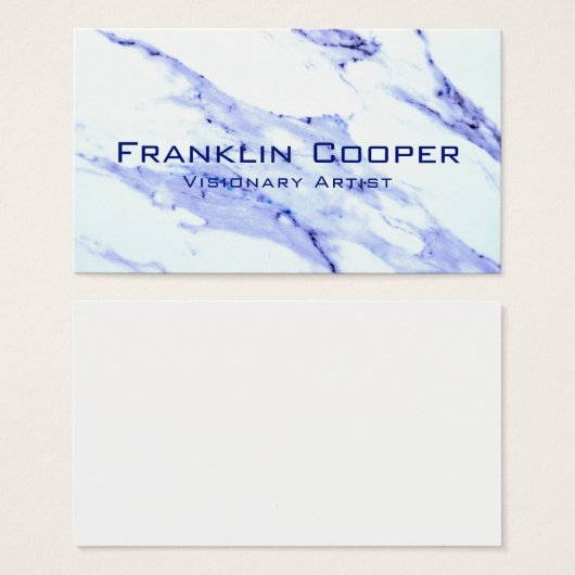 Blue and White Marble (Front & Back)