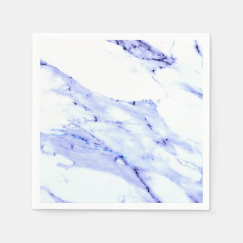 Blue and White Marble abstract wave pattern  Napkins