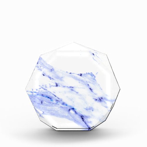 Blue and White Marble Acrylic Award