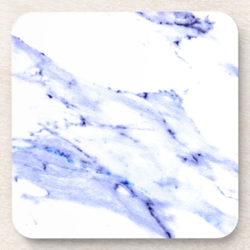 Blue and White Marble Beverage Coaster