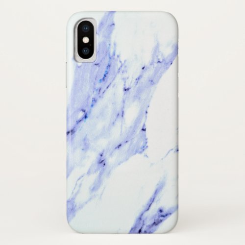 Blue and White Marble iPhone X Case