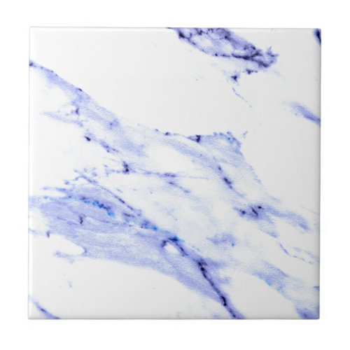 Blue and White Marble Ceramic Tile