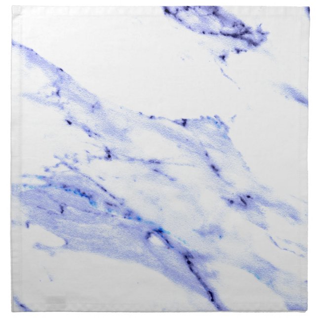 Blue and White Marble Cloth Napkin (Front)