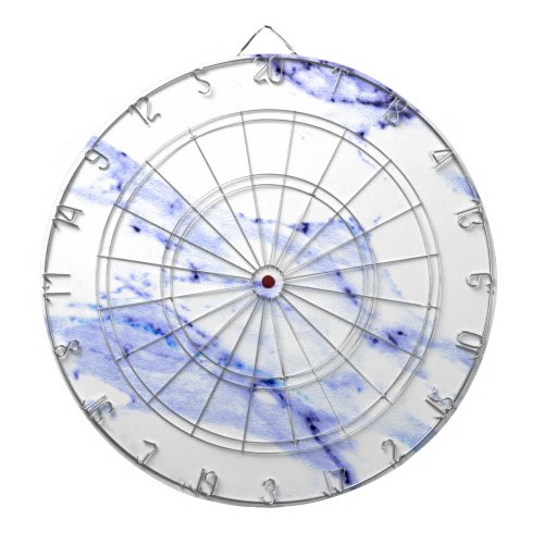 Blue and White Marble Dart Board