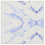 Blue and White Marble Fabric