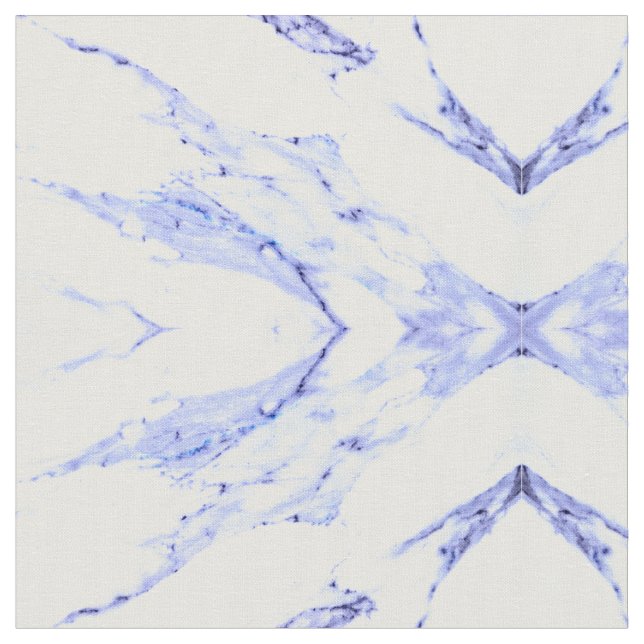 Blue and White Marble Fabric (Close Up)