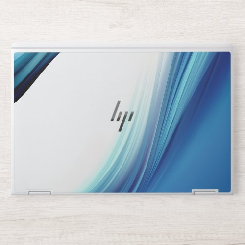 Blue and White Marble HP Elite Book HP Laptop Skin