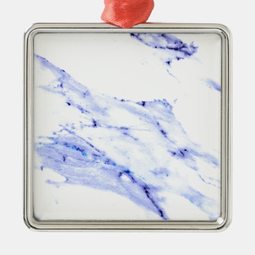 Blue and White Marble Metal Ornament