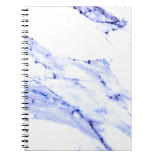 Blue and White Marble Notebook