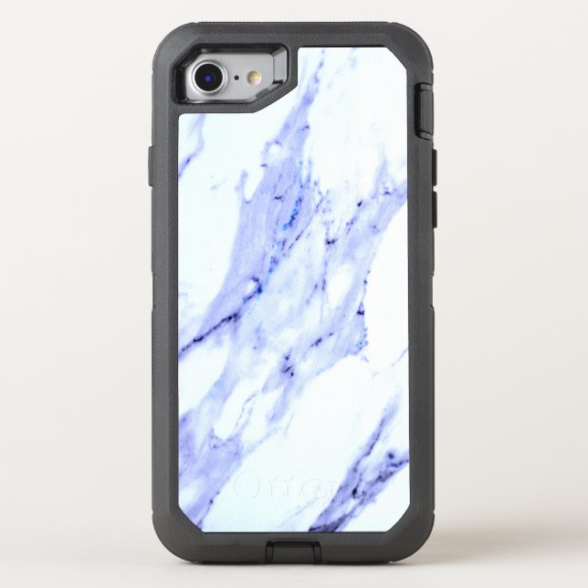 Blue and White Marble Otterbox iPhone Case (Back)