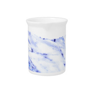 Blue and White Marble Pitcher