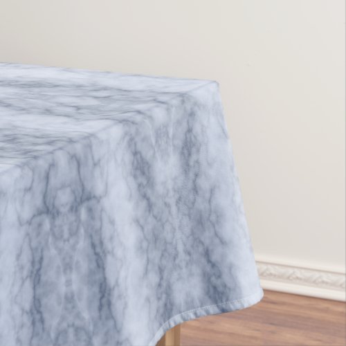 Blue and White Marble Tablecloth