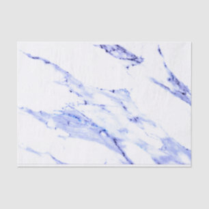 Blue and White Marble Tissue Paper