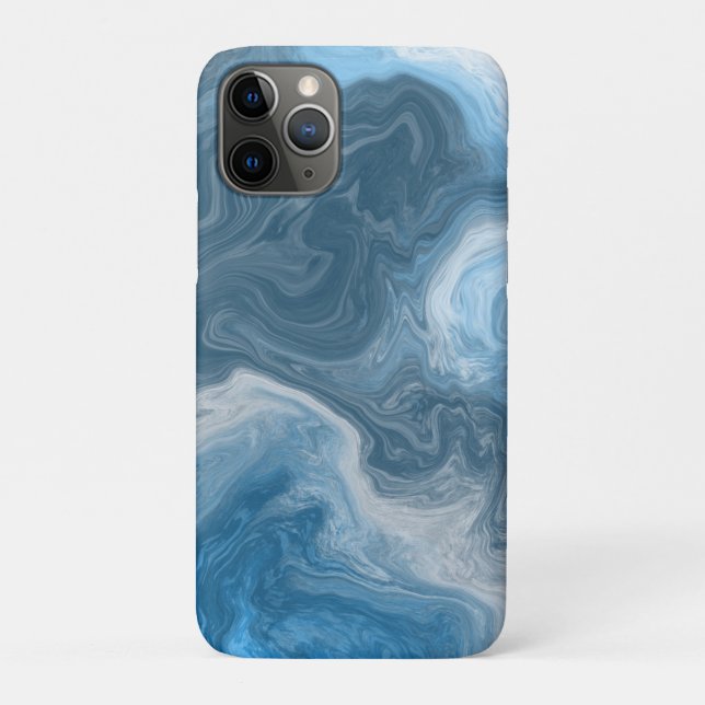 Blue and White Marble Water like Fluid Art    Case-Mate iPhone Case (Back)