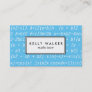 Blue and white math tutor typography business card