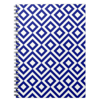 Blue and White Meander Notebook
