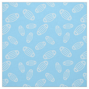 Blue and White Medical Mask Pattern Fabric