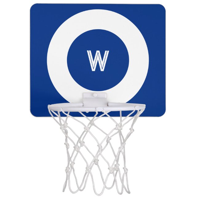 Blue and White Mini Basketball Hoop (Front)