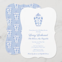 Blue And White Monogram Future Mrs Bridal Shower