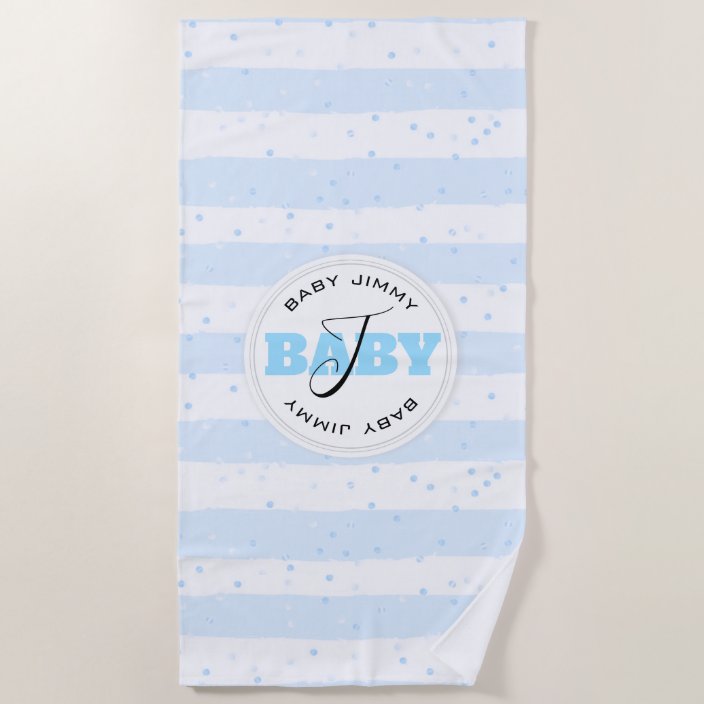 monogrammed baby beach towel