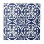 Blue and White Moroccan Pattern Tile<br><div class="desc">Elegant blue and white Moroccan pattern. This design is available in variety of colors and products.</div>