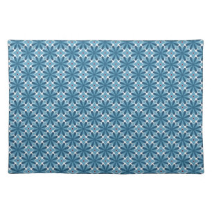 Blue and White Mosaic Cloth Placemat