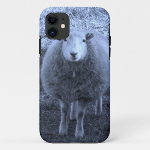 Blue and White  Mother sheep iPhone 11 Case