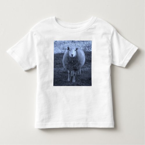 Blue and White  Mother sheep Toddler T_shirt