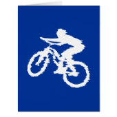 Blue and White Mountain Bike (Front)