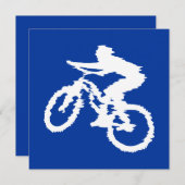 Blue and White Mountain Bike (Front/Back)