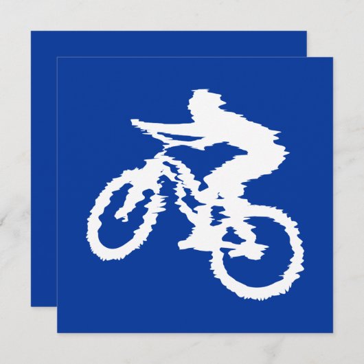 Blue and White Mountain Bike (Front/Back)