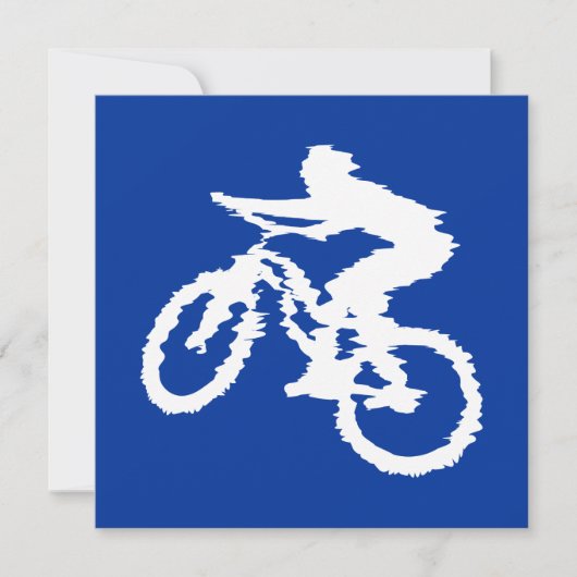 Blue and White Mountain Bike (Front)